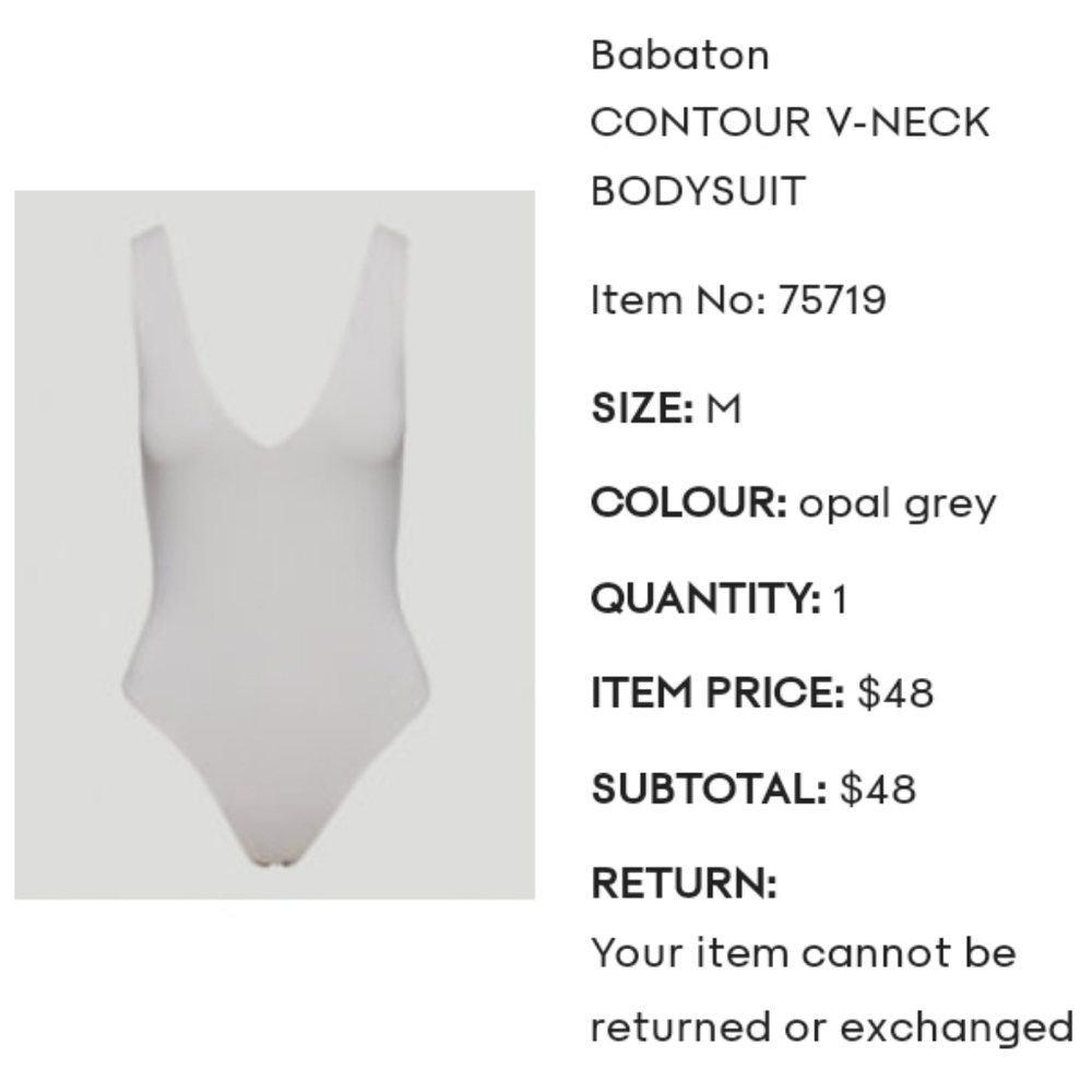 NWOT Babaton Contour Bodysuit